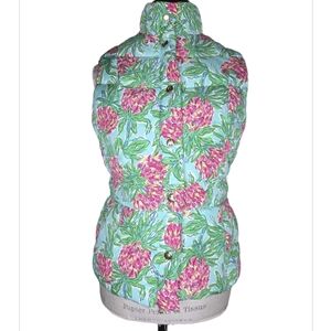 Lilly Pulitzer Down Filled Puffer Vest Spike The Punch Sand Bar Blue Size S